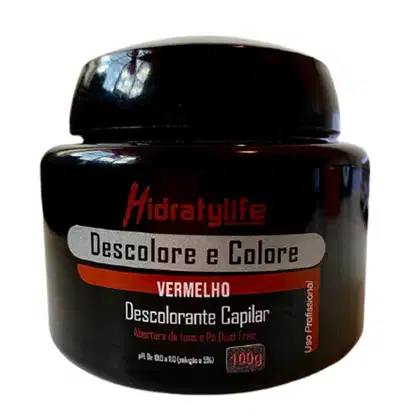 Pó Descolorante Capilar Mairibel Hidratylife Descolore e Colore Vermelho, 100g.