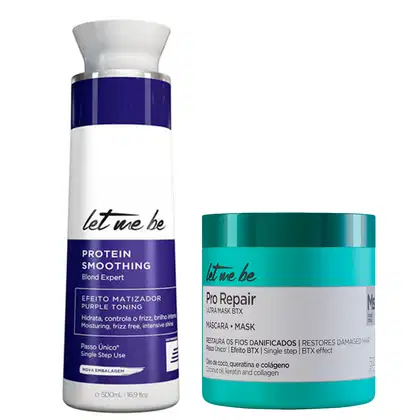 Imagem do produto Kit Progressiva Matizadora e Btx Pro Repair Let Me Be 500g
