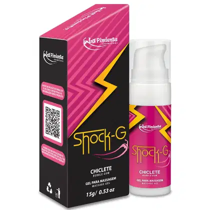 Imagem do produto Vibrador Líquido Shock-G Chiclete - La Pimienta - 15g Excita Esquenta e Vibra