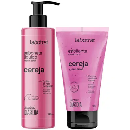 Imagem do produto Kit Sabonete Liquido 190ml + Esfoliante 150g Corpo E Rosto Labotrat Dia A Dia Cheiro De Fruta Cereja