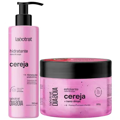 Imagem do produto Kit Hidratante 190ml + Esfoliante 300g Corpo E Rosto Labotrat Dia A Dia Cheiro De Fruta Cereja