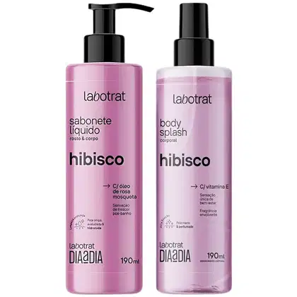 Imagem do produto Kit Sabonete Liquido + Body Splash Corpo E Rosto Labotrat Dia A Dia Cheiro De Fruta Hibisco 190ml
