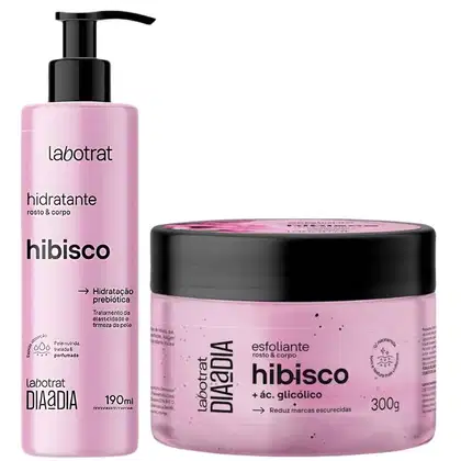 Imagem do produto Kit Hidratante + Esfoliante Corpo E Rosto Labotrat Dia A Dia Cheiro De Fruta Hibisco 300g