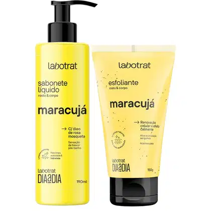 Imagem do produto Kit Sabonete Liquido + Esfoliante Corpo E Rosto Labotrat Dia A Dia Cheiro De Fruta Maracuja 150g