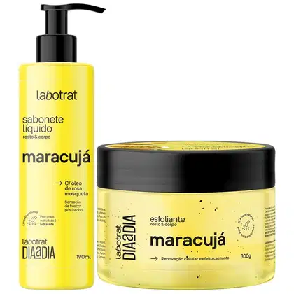 Imagem do produto Kit Sabonete Liquido + Esfoliante Corpo E Rosto Labotrat Dia A Dia Cheiro De Fruta Maracuja 300g