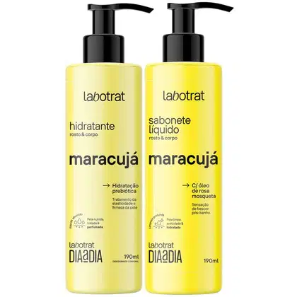 Imagem do produto Kit Sabonete Liquido + Hidratante Corpo E Rosto Labotrat Dia A Dia Cheiro De Fruta Maracuja 190ml