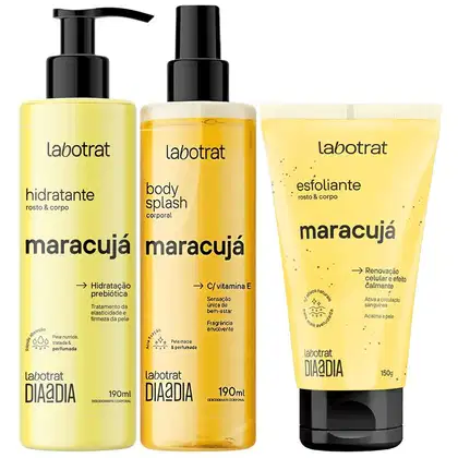 Imagem do produto Kit Body Splash + Esfoliante + Hidratante Corpo E Rosto Labotrat Cheiro De Fruta Maracuja 150g