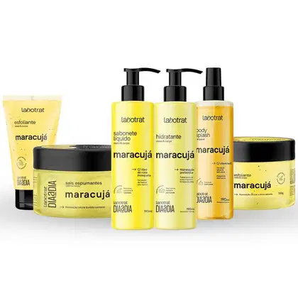 Imagem do produto Kit Banho Premium Labotrat Maracuja Completo 6 Produtos Corpo E Rosto Cheiro De Fruta Esfoliante