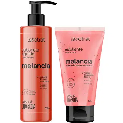 Imagem do produto Kit Sabonete Liquido + Esfoliante Corpo E Rosto Labotrat Dia A Dia Cheiro De Fruta Melancia 150g