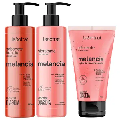Imagem do produto Kit Sabonete Liquido + Esfoliante + Hidratante Corpo E Rosto Labotrat Cheiro De Fruta Melancia 150g