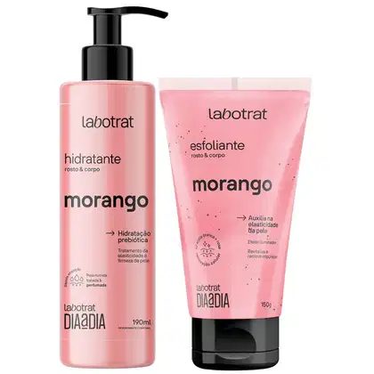 Imagem do produto Kit Hidratante + Esfoliante Corpo E Rosto Labotrat Dia A Dia Cheiro De Fruta Morango 190ml