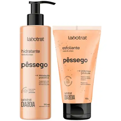 Imagem do produto Kit Hidratante + Esfoliante Corpo E Rosto Labotrat Dia A Dia Cheiro De Fruta Pêssego 190ml