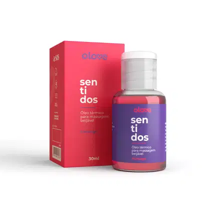 Imagem do produto Óleo Beijável Olove Sentidos Morango Hot- 30 ml