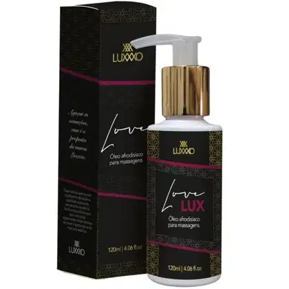 Óleo Corporal e Íntimo Love Lux, da marca Luxxxo.