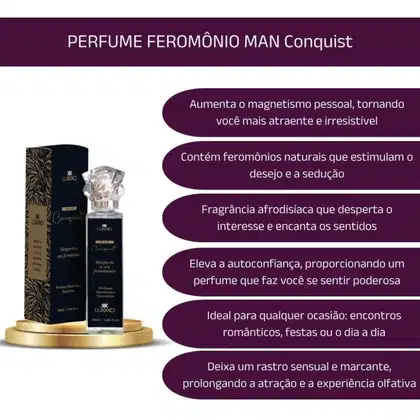 Imagem do produto Perfume Masculino com Feromônios Naturais – MAN Conquist by Luxxxo 30ml