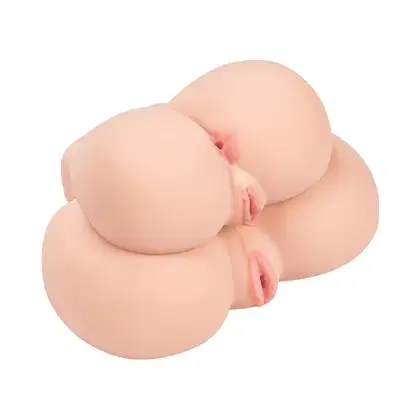 Imagem do produto Masturbador em formato bumbum com 2 orifícios vagina e 1 ânus