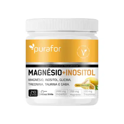Imagem do produto Magnésio com Inositol, Glicina, Taurina, Treonina e GABA – 210g Purafor