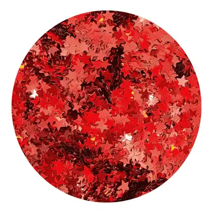 Imagem do produto Glitter Estrelas Vermelho Holográfico 3g