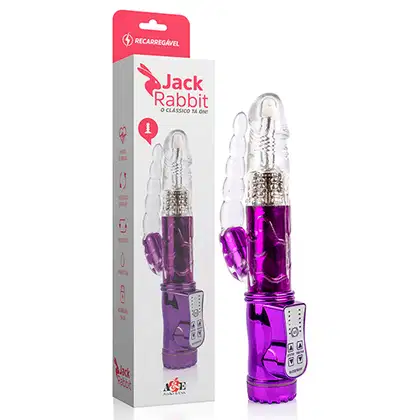 Imagem do produto Adão e Eva Jack Rabbit Rotação 360° - Vibrador e Plug Anal