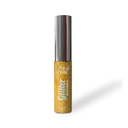 Imagem do produto Delineador Líquido Glitter Colorido Dourado City Girls