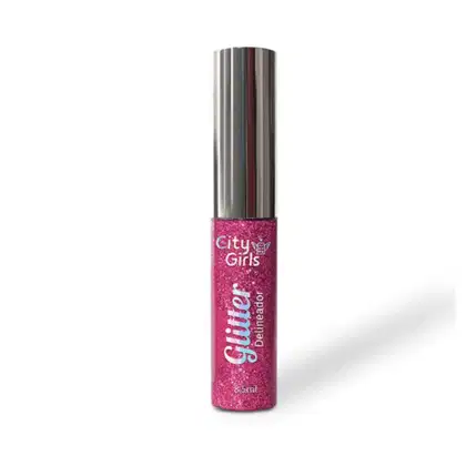 Imagem do produto Delineador Líquido Glitter Colorido Rosa City Girls