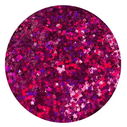 Imagem do produto Glitter Estrelas Rosa Glam Holográfica 3g