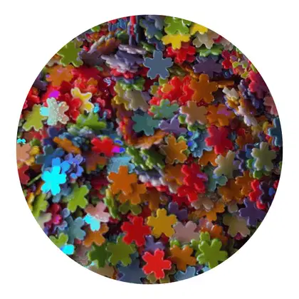 Imagem do produto Glitter Mini Confete Paête Colorido Florzinha 3g