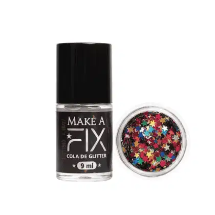 Imagem do produto Glitter Estrelas Colorida + Cola Make A Fix