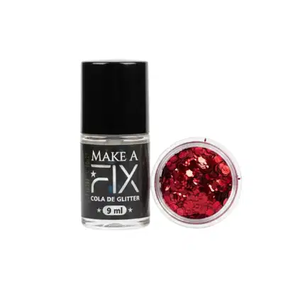 Imagem do produto Glitter Vermelho Holo + Cola Make A Fix