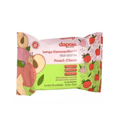 Imagem do produto Lenço Demaquilante Hidratante Peach Clean Dapop