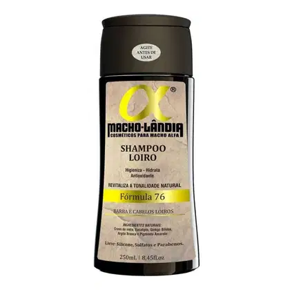 Imagem do produto Macho-Lândia Fórmula 76 - Shampoo Para Barba e Cabelos Loiros 250ml