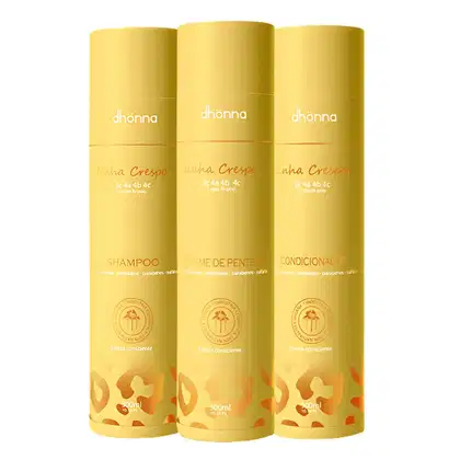 Imagem do produto Trio Crespos Shampoo, Condicionador e Creme De Pentear - Dhonna | Nutrição e Definição para Crespos