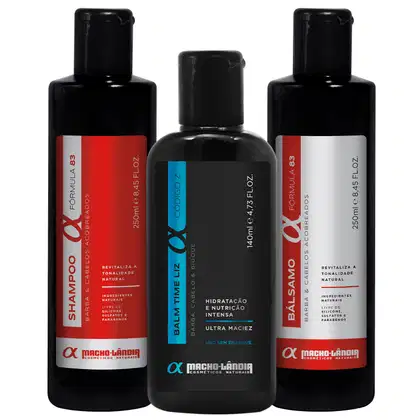 Imagem do produto Kit Macho-Lândia Para Barba Ruiva Balm + Shampoo + Bálsamo (3 Produtos)