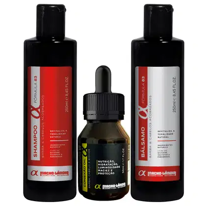 Imagem do produto Kit Macho-Lândia De Barba Ruiva Óleo + Shampoo + Bálsamo (3 Produtos)