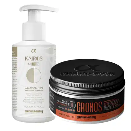 Imagem do produto Kit Macho-Lândia Cera Matte Extreme Cronos + Leave-in Kairos M:12/12