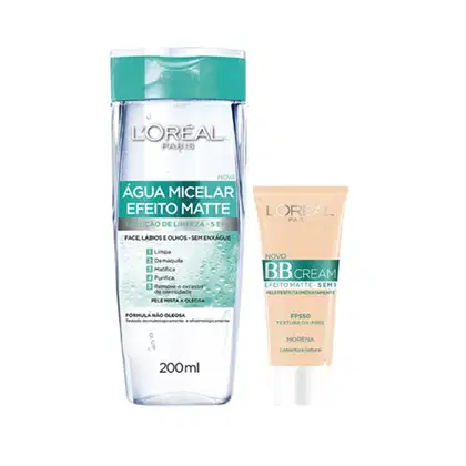 Imagem do produto Kit L'Oréal Paris Cuidados Com a Pele -  Água Micelar 200ml + BB Cream Morena FPS 50 30g