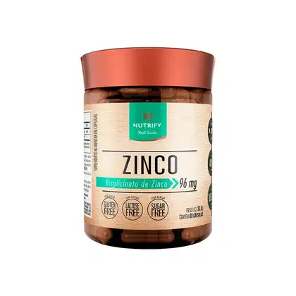 Imagem do produto Nutrify Bisglicinato de Zinco 96mg - Suplemento Vitamínico (60 Cápsulas)
