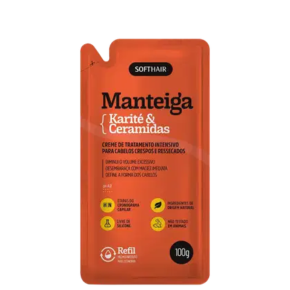 Sachê Refil Manteiga de Karité e Ceramidas Soft Hair 100g