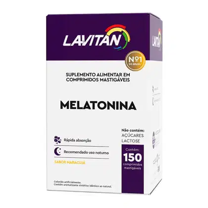 Lavitan Melatonina Sabor Maracujá 150 Comprimidos Mastigáveis