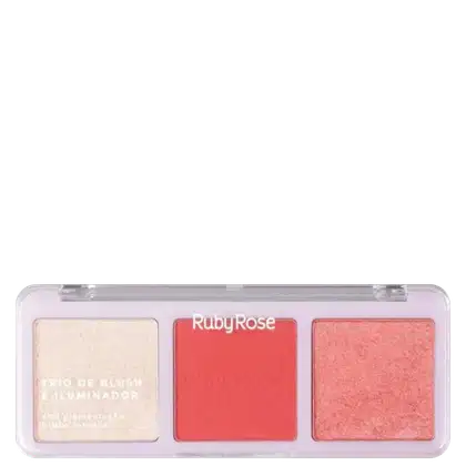 Imagem do produto Ruby Rose Trio HL70|B20|BH10 - Paleta de Blush e Iluminador 20,8g