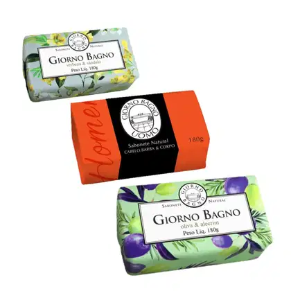 Imagem do produto Kit Giorno Bagno Verbena, Alecrim e Uomo Laranja (3 produtos)