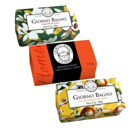 Imagem do produto Kit Giorno Bagno Flor de Laranjeira, Lichia e Uomo Laranja (3 produtos)