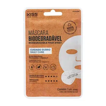 Imagem do produto Kiss New York Biodegradável Cuidado Diário - Máscara Facial (1 Unidade)