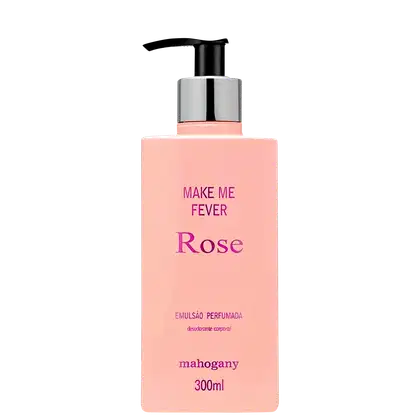 Loção Hidratante Corporal Mahogany Make Me Fever Rose, 300ml.