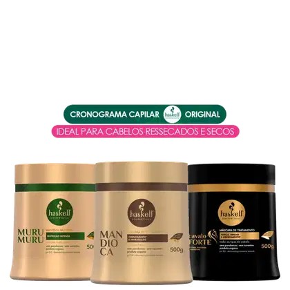 Imagem do produto Kit Haskell Cronograma para Cabelos Secos e Ressecados (3 Produtos)