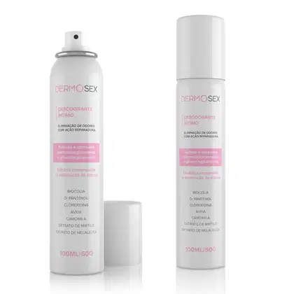 Imagem do produto Kit 2 Desodorante Intimo Feminino Anti Odores e Hidratante 100 ml/60g