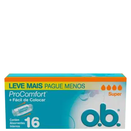 Imagem do produto Absorvente Interno O.B. ProComfort Super com 16 unidades