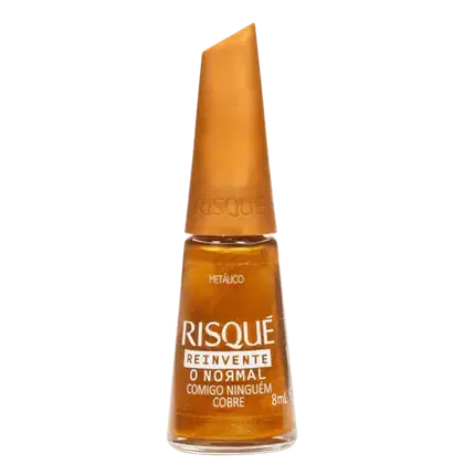Imagem do produto Esmalte Risqué Coleção Reinvente O Normal Metálico Comigo Ninguém Cobre 8ml