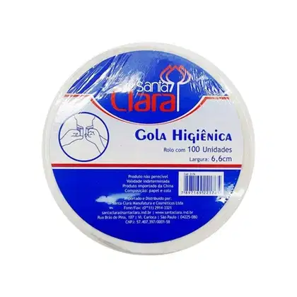 Imagem do produto Gola Higiênica Descartável Santa Clara Rolo c/100un