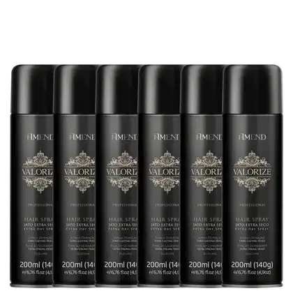 Imagem do produto Kit Amend Valorize Hair Spray Profissional Ultra Forte - Spray Fixador 6x200ml